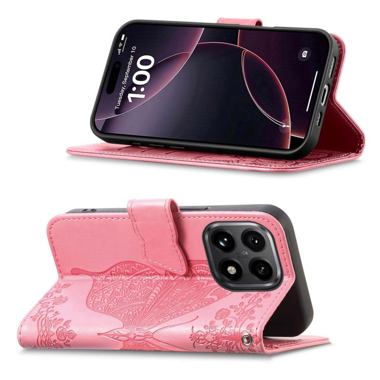 For Xiaomi 15T Butterfly Love Flower Embossed Leather Phone Case