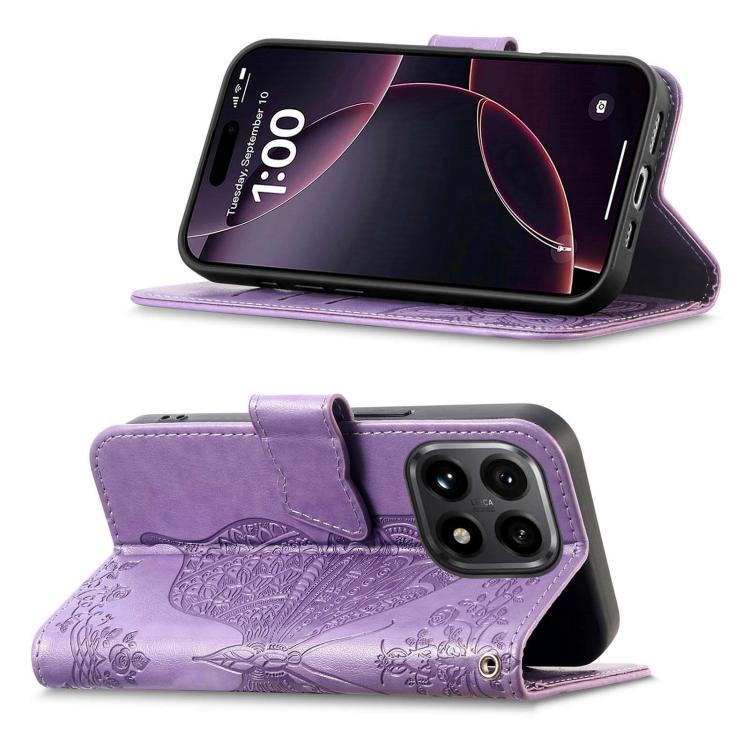 For Xiaomi 15T Butterfly Love Flower Embossed Leather Phone Case