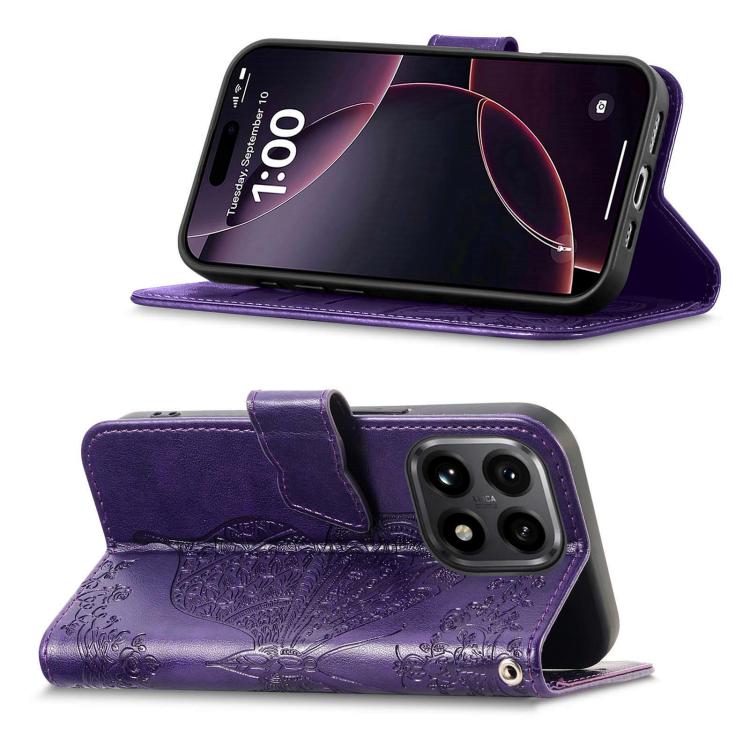 For Xiaomi 15T Butterfly Love Flower Embossed Leather Phone Case