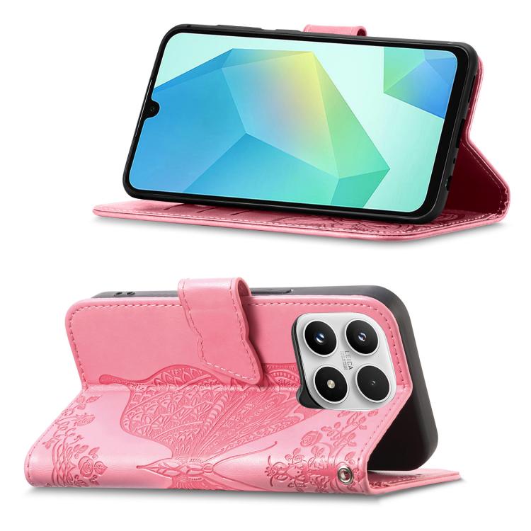 For Xiaomi 17 Butterfly Love Flower Embossed Leather Phone Case