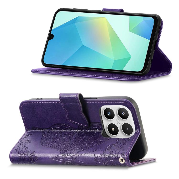 For Xiaomi 17 Butterfly Love Flower Embossed Leather Phone Case