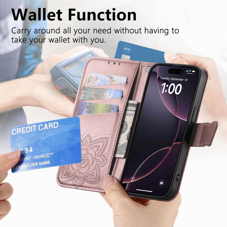 For Xiaomi 17 Pro Butterfly Love Flower Embossed Leather Phone Case
