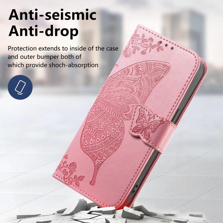 For Xiaomi 17 Pro Butterfly Love Flower Embossed Leather Phone Case
