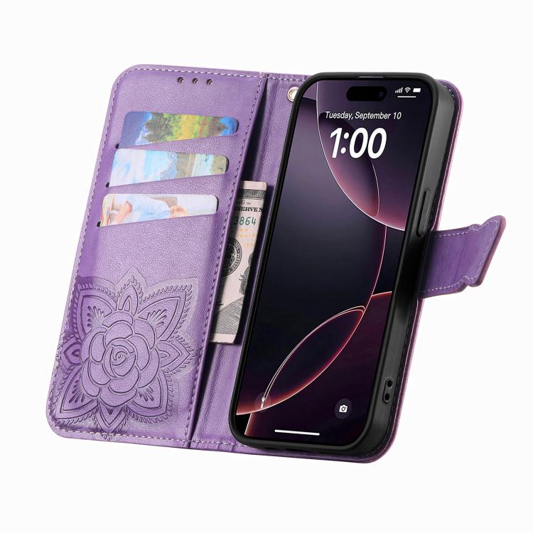 For Xiaomi 17 Pro Butterfly Love Flower Embossed Leather Phone Case