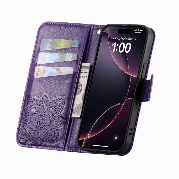 For Xiaomi 17 Pro Butterfly Love Flower Embossed Leather Phone Case