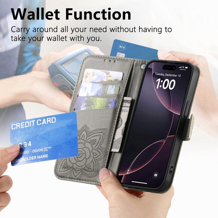 For Xiaomi 17 Pro Max Butterfly Love Flower Embossed Leather Phone Case