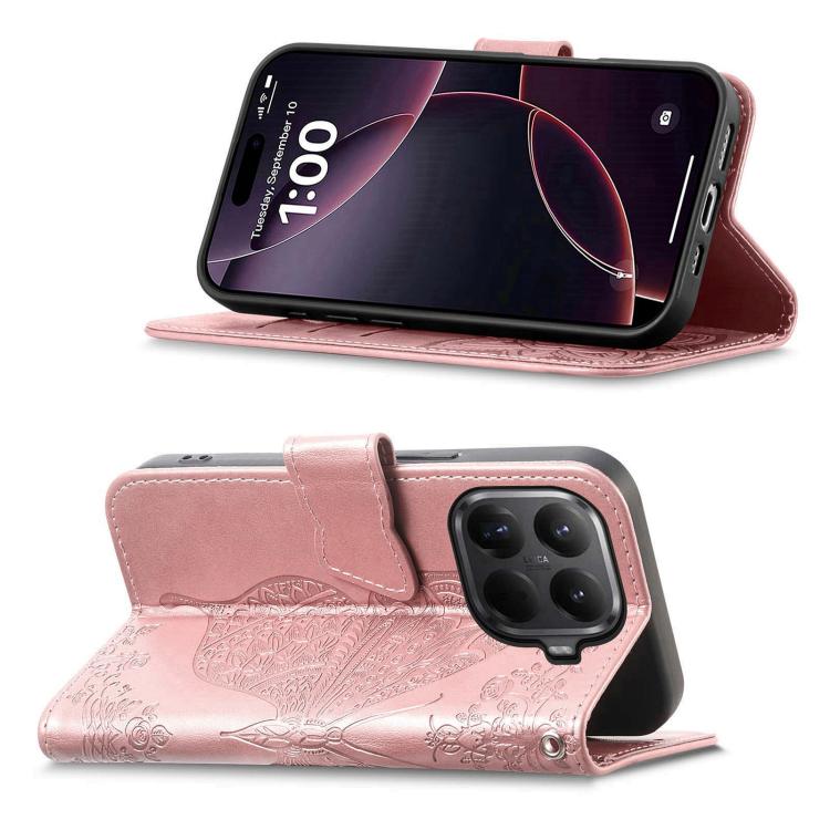 For Xiaomi 15T Pro Butterfly Love Flower Embossed Leather Phone Case