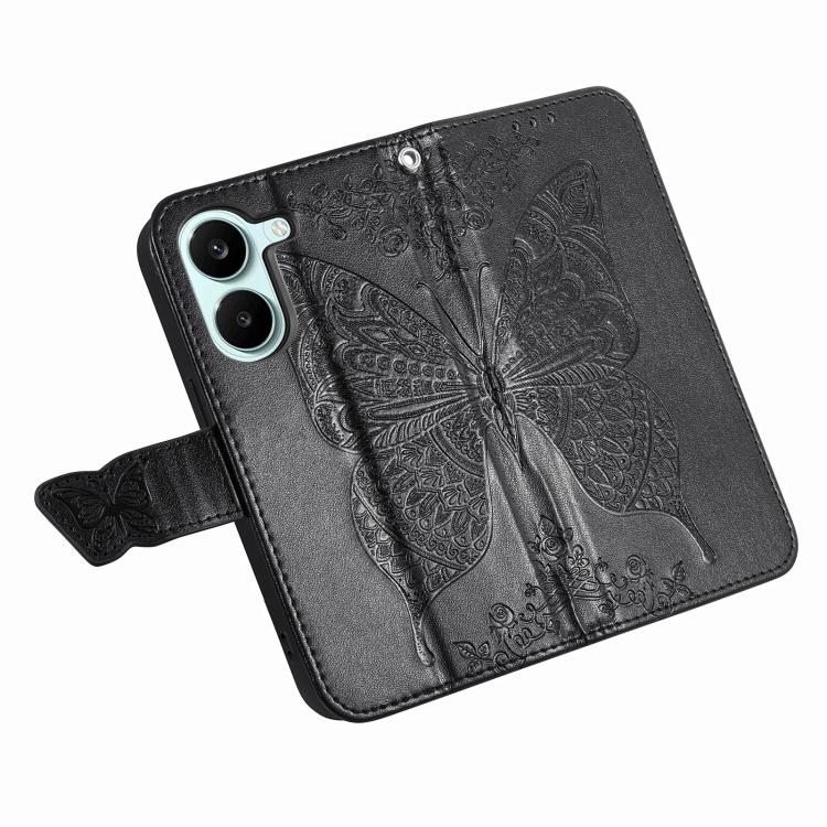 For Redmi Turbo 5 5G Butterfly Love Flower Embossed Leather Phone Case