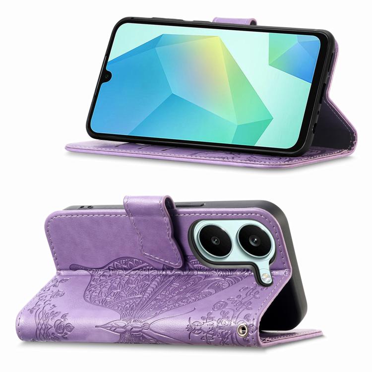 For Redmi Turbo 5 5G Butterfly Love Flower Embossed Leather Phone Case