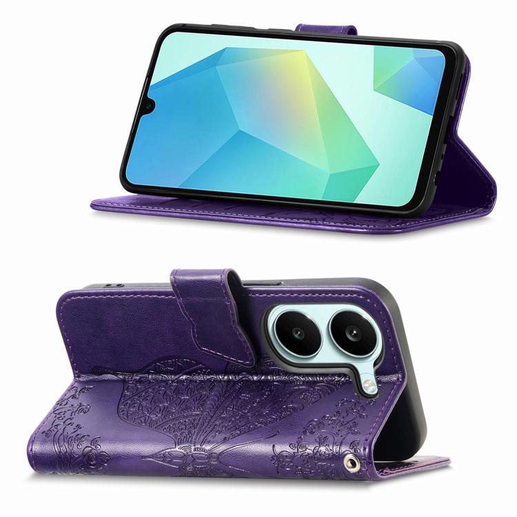 For Redmi Turbo 5 5G Butterfly Love Flower Embossed Leather Phone Case