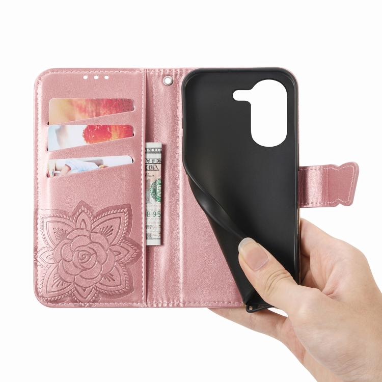 For Xiaomi Poco X8 Pro 5G Butterfly Love Flower Embossed Leather Phone Case