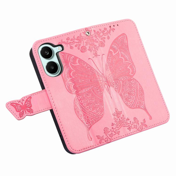 For Xiaomi Poco X8 Pro 5G Butterfly Love Flower Embossed Leather Phone Case