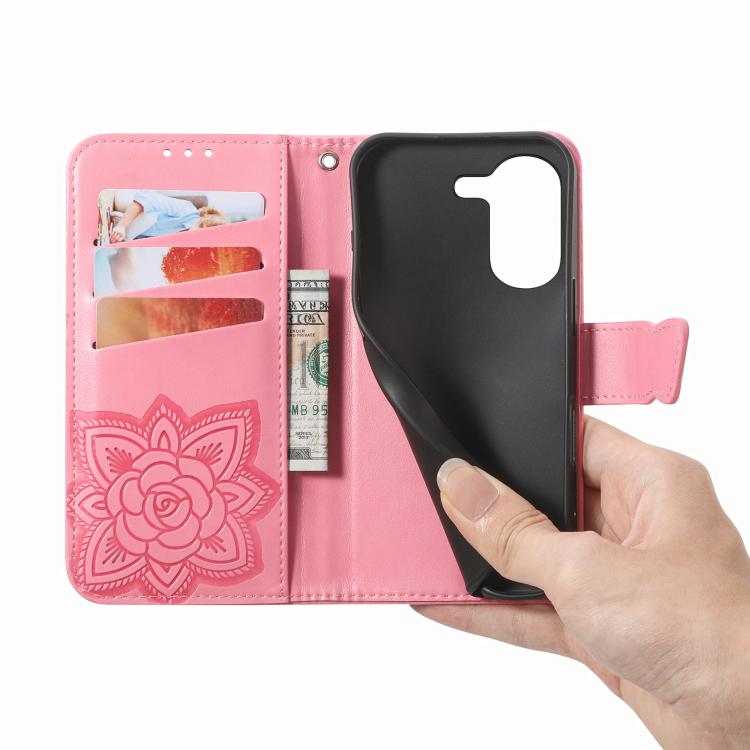 For Xiaomi Poco X8 Pro 5G Butterfly Love Flower Embossed Leather Phone Case