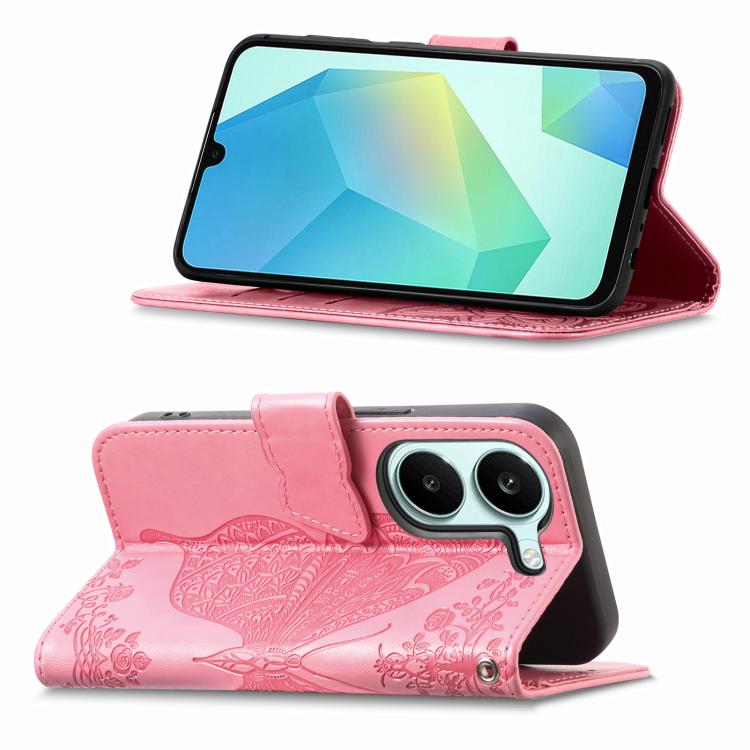 For Xiaomi Poco X8 Pro 5G Butterfly Love Flower Embossed Leather Phone Case