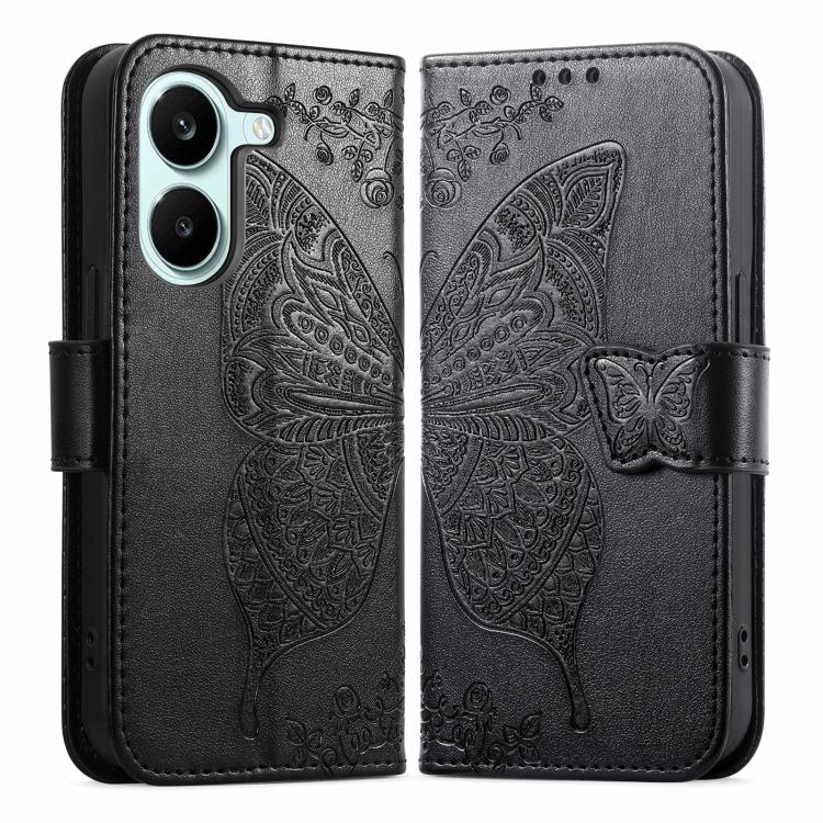 For Xiaomi Poco X8 Pro 5G Butterfly Love Flower Embossed Leather Phone Case