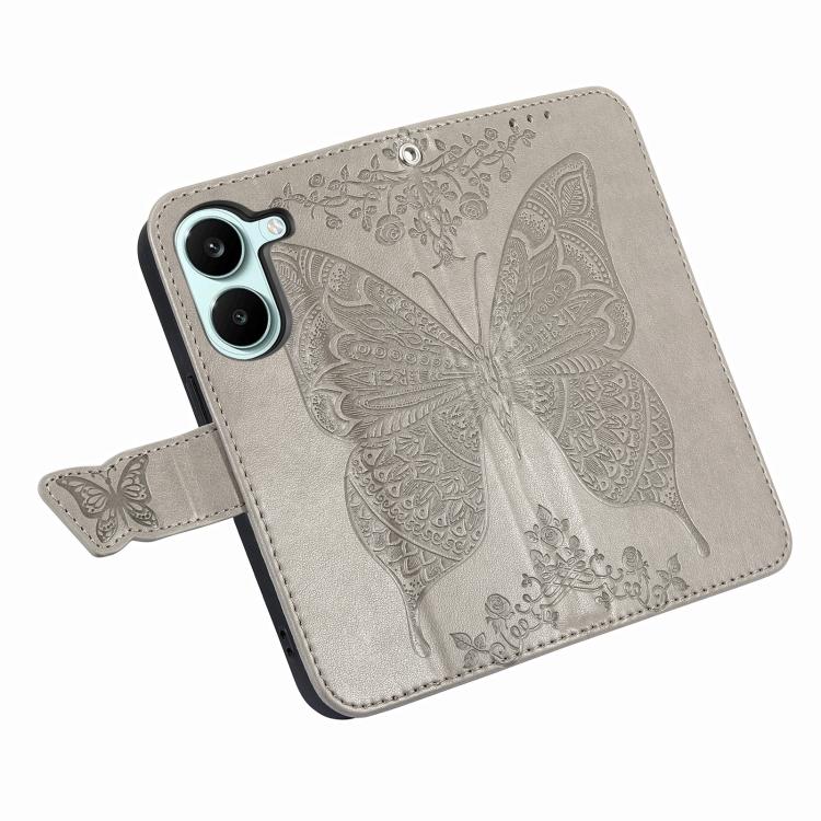 For Xiaomi Poco X8 Pro 5G Butterfly Love Flower Embossed Leather Phone Case
