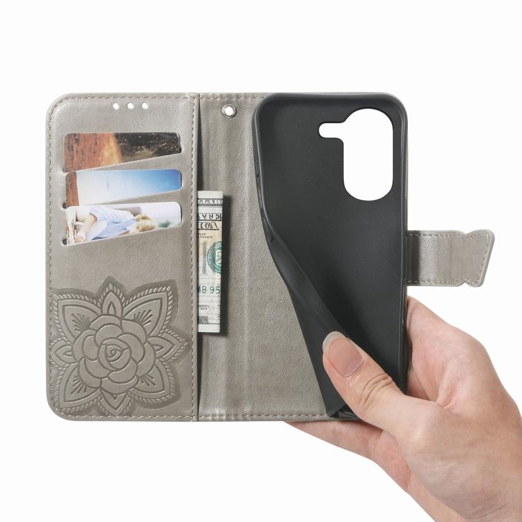 For Xiaomi Poco X8 Pro 5G Butterfly Love Flower Embossed Leather Phone Case