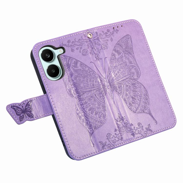 For Xiaomi Poco X8 Pro 5G Butterfly Love Flower Embossed Leather Phone Case