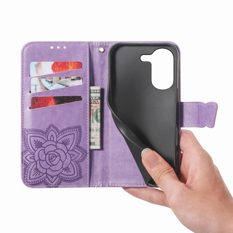 For Xiaomi Poco X8 Pro 5G Butterfly Love Flower Embossed Leather Phone Case