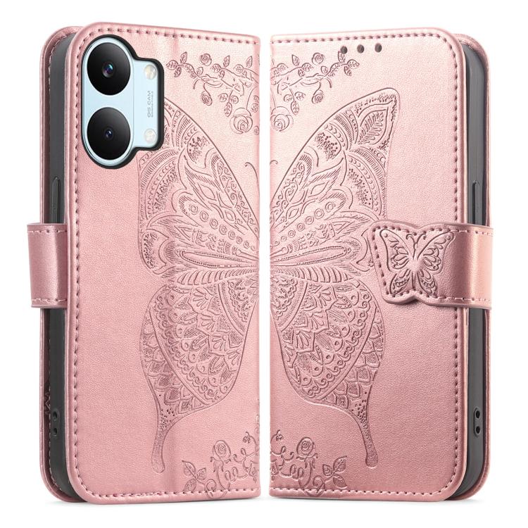 For Redmi Turbo 5 Max 5G Butterfly Love Flower Embossed Leather Phone Case