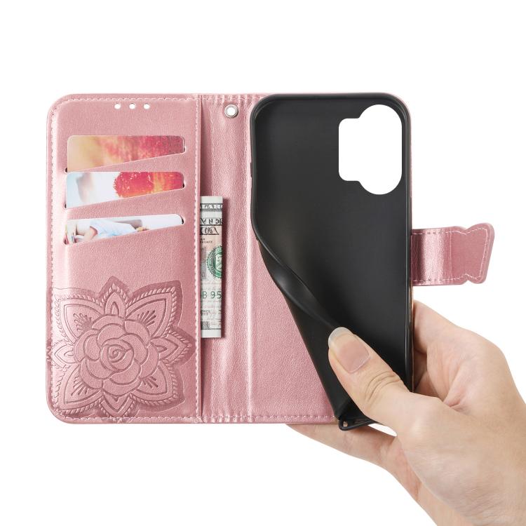 For Redmi Turbo 5 Max 5G Butterfly Love Flower Embossed Leather Phone Case