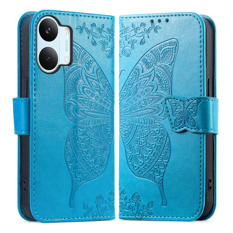 For Redmi Turbo 5 Max 5G Butterfly Love Flower Embossed Leather Phone Case
