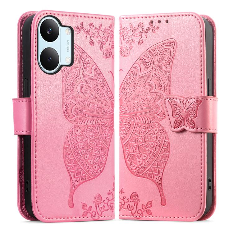 For Redmi Turbo 5 Max 5G Butterfly Love Flower Embossed Leather Phone Case