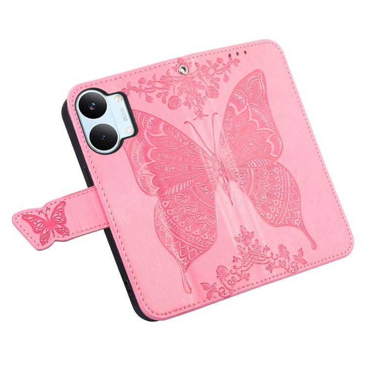 For Redmi Turbo 5 Max 5G Butterfly Love Flower Embossed Leather Phone Case