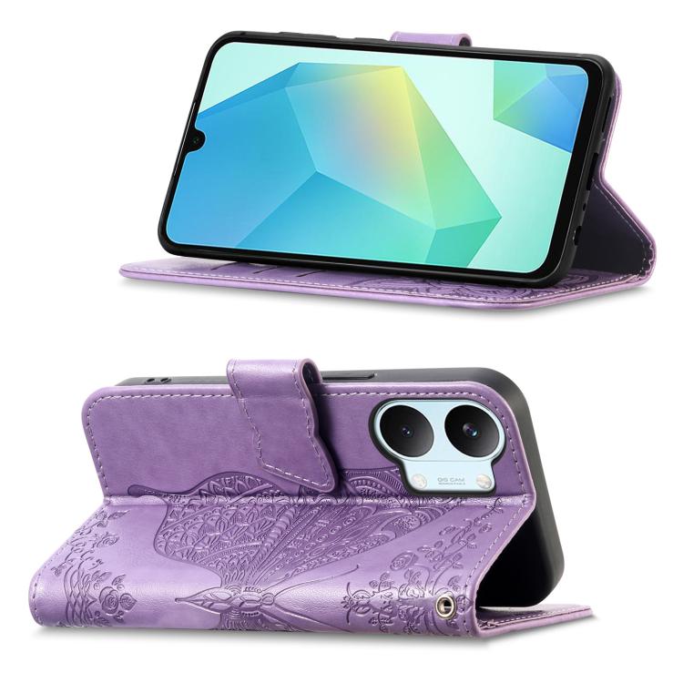 For Redmi Turbo 5 Max 5G Butterfly Love Flower Embossed Leather Phone Case