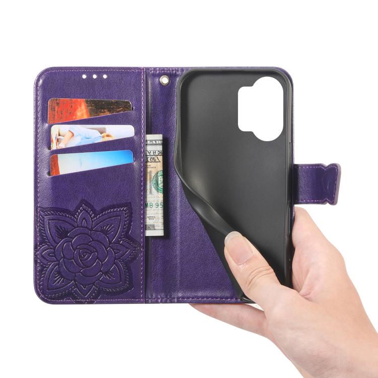 For Redmi Turbo 5 Max 5G Butterfly Love Flower Embossed Leather Phone Case