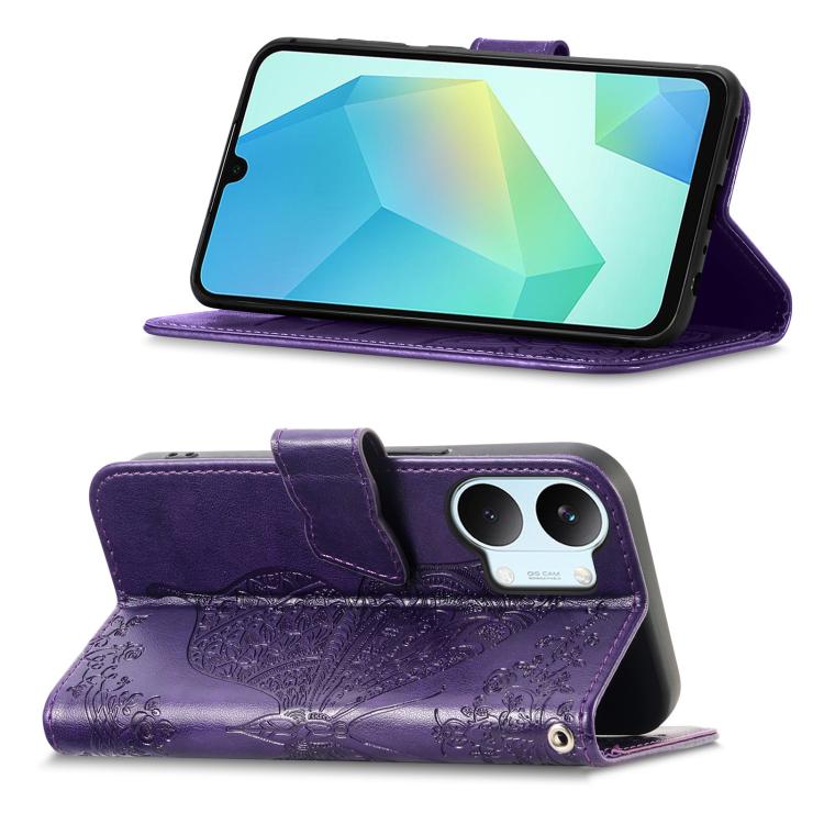 For Redmi Turbo 5 Max 5G Butterfly Love Flower Embossed Leather Phone Case