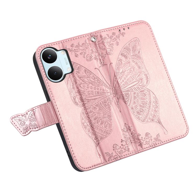 For Xiaomi Poco X8 Pro Max 5G Butterfly Love Flower Embossed Leather Phone Case