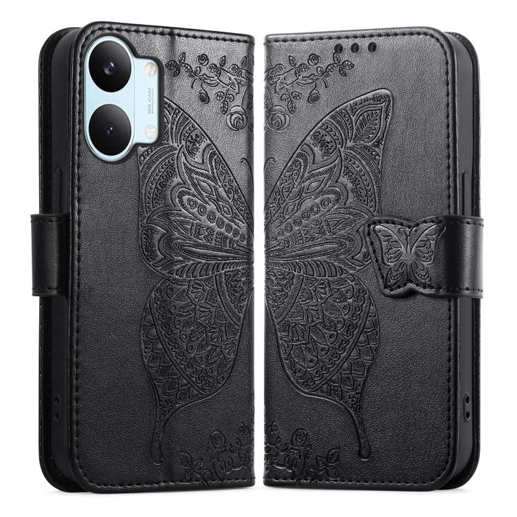For Xiaomi Poco X8 Pro Max 5G Butterfly Love Flower Embossed Leather Phone Case
