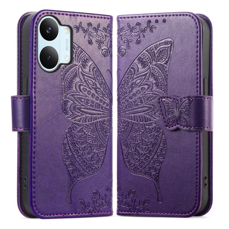 For Xiaomi Poco X8 Pro Max 5G Butterfly Love Flower Embossed Leather Phone Case