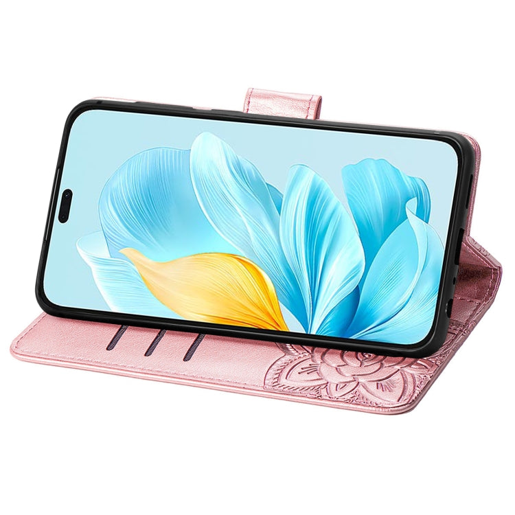 For Honor 200 Lite Global Butterfly Love Flower Embossed Leather Phone Case
