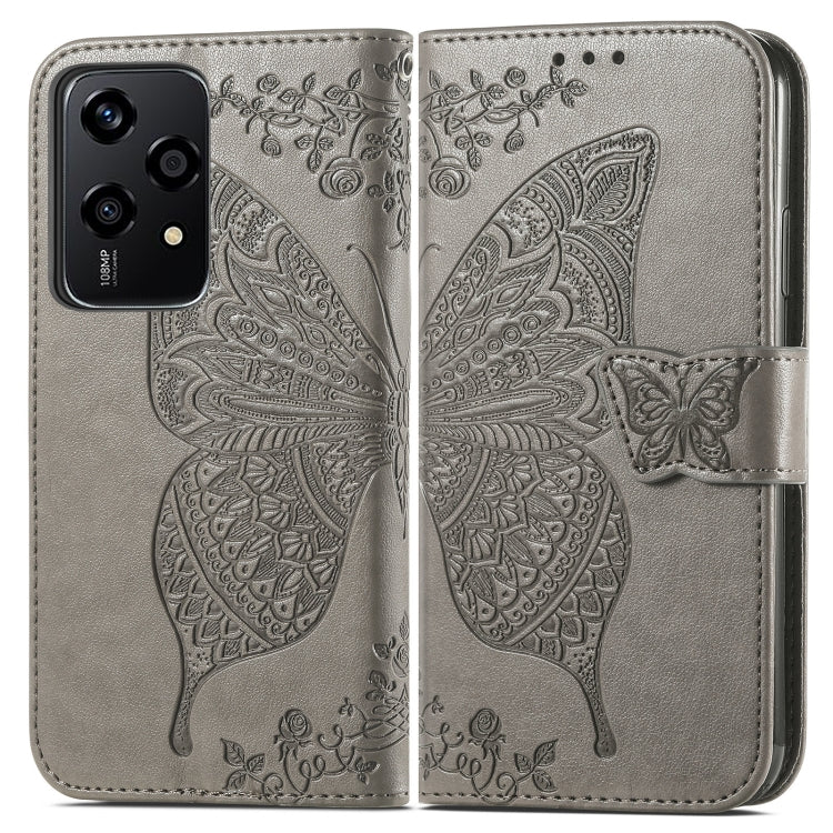 For Honor 200 Lite Global Butterfly Love Flower Embossed Leather Phone Case