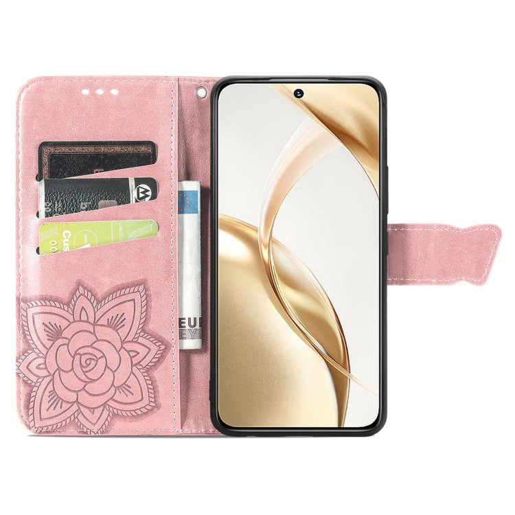 For Honor 200 Butterfly Love Flower Embossed Leather Phone Case