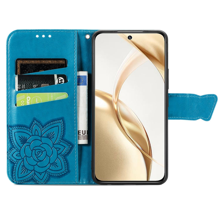 For Honor 200 Butterfly Love Flower Embossed Leather Phone Case