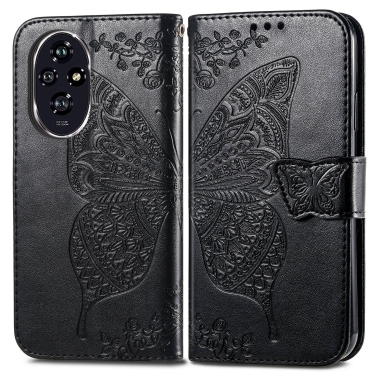 For Honor 200 Butterfly Love Flower Embossed Leather Phone Case