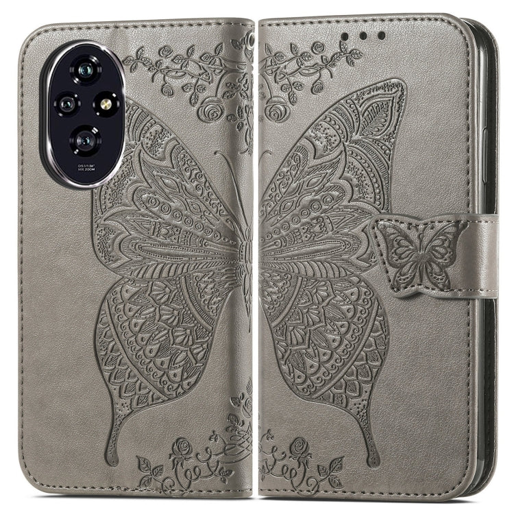 For Honor 200 Butterfly Love Flower Embossed Leather Phone Case