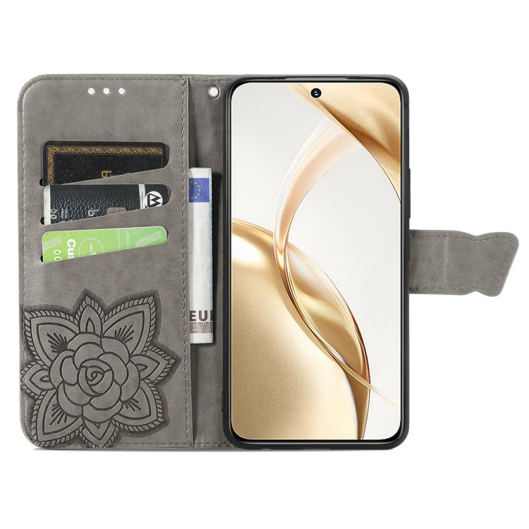 For Honor 200 Butterfly Love Flower Embossed Leather Phone Case
