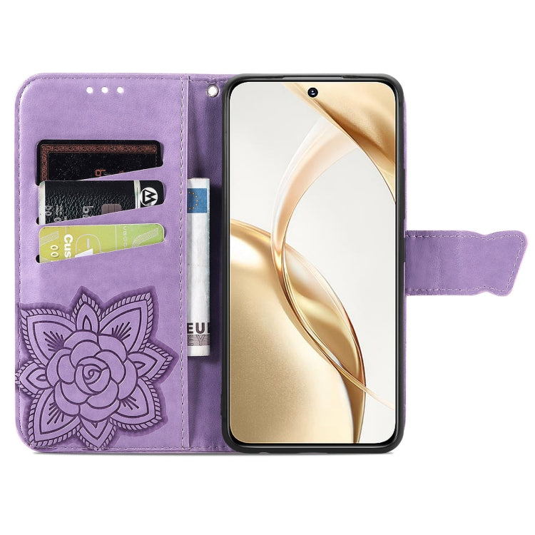 For Honor 200 Butterfly Love Flower Embossed Leather Phone Case