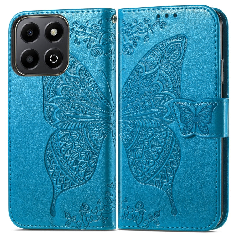 For Honor 200 Smart Butterfly Love Flower Embossed Leather Phone Case
