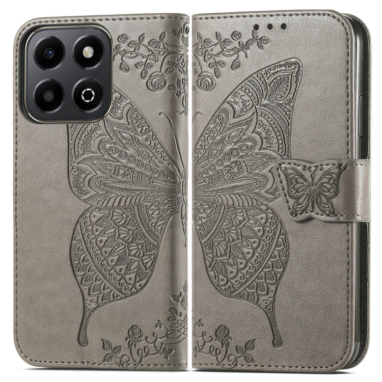 For Honor 200 Smart Butterfly Love Flower Embossed Leather Phone Case