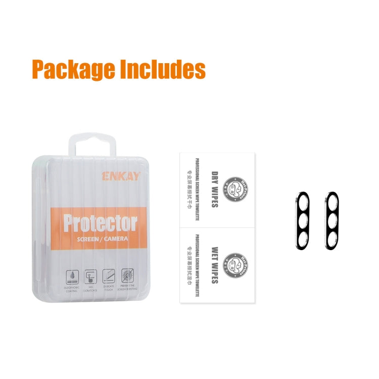 For Samsung Galaxy S24 FE 5G 2pcs ENKAY Hat-Prince 9H Rear Camera Lens Tempered Glass Film