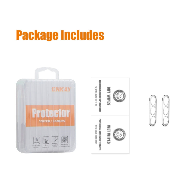 For Samsung Galaxy S25 5G 2pcs ENKAY Hat-Prince 9H Rear Camera Lens Tempered Glass Film