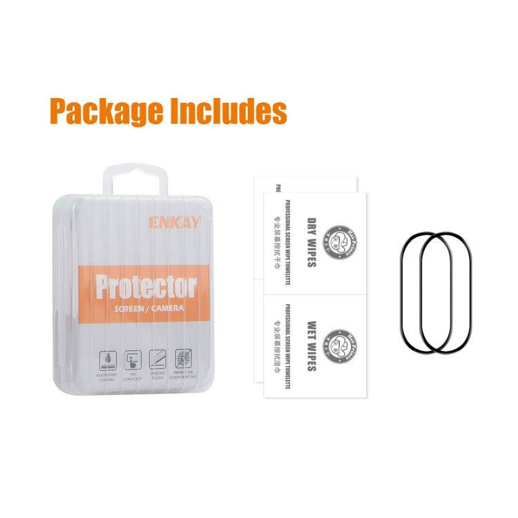 For Xiaomi Smart Band 9 2pcs ENKAY ENKAY 3D Full Coverage Soft PC Edge PMMA HD Screen Film