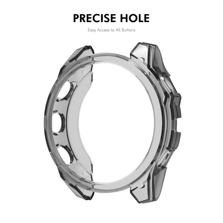 For Garmin Fenix 8 AMOLED 43mm ENKAY Hat-Prince Transparent TPU Frame Drop Protection Case