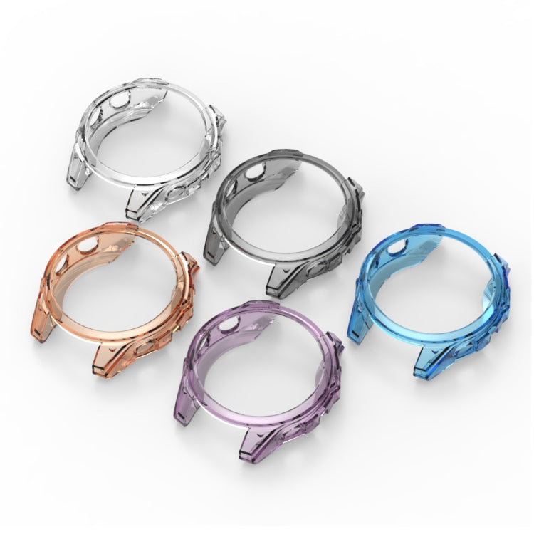 For Garmin Fenix 8 AMOLED 43mm ENKAY Hat-Prince Transparent TPU Frame Drop Protection Case
