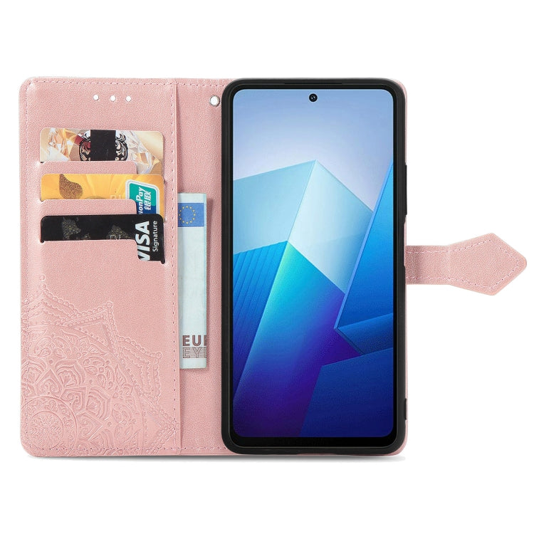 For vivo iQOO Z7 Mandala Flower Embossed Leather Phone Case